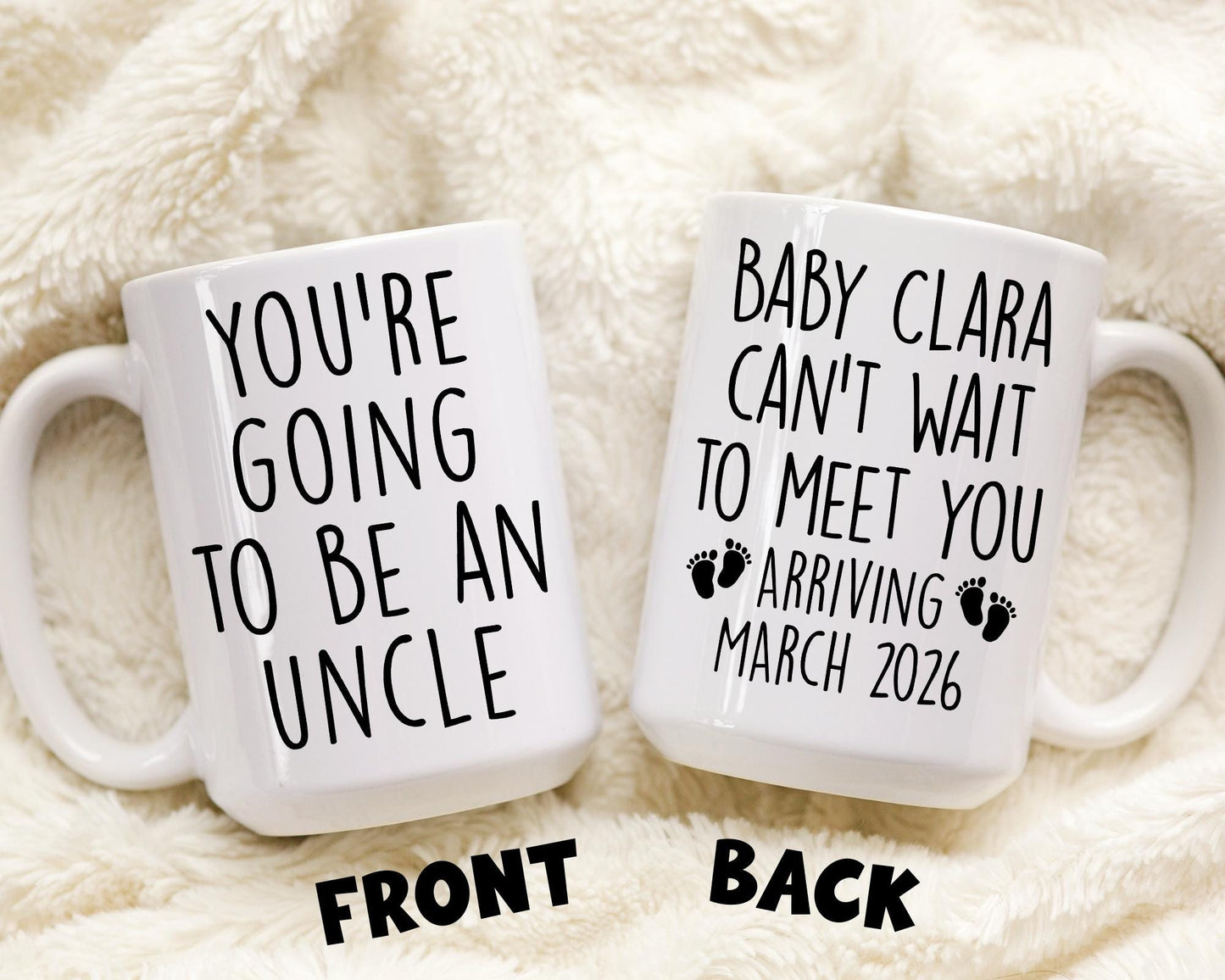 Personalized Uncle Mug, Uncle Aunt Gift, First Time Uncle Pregnancy Reveal, Uncle to Be Mug, Custom Uncle Announcement, Promoted to Uncle