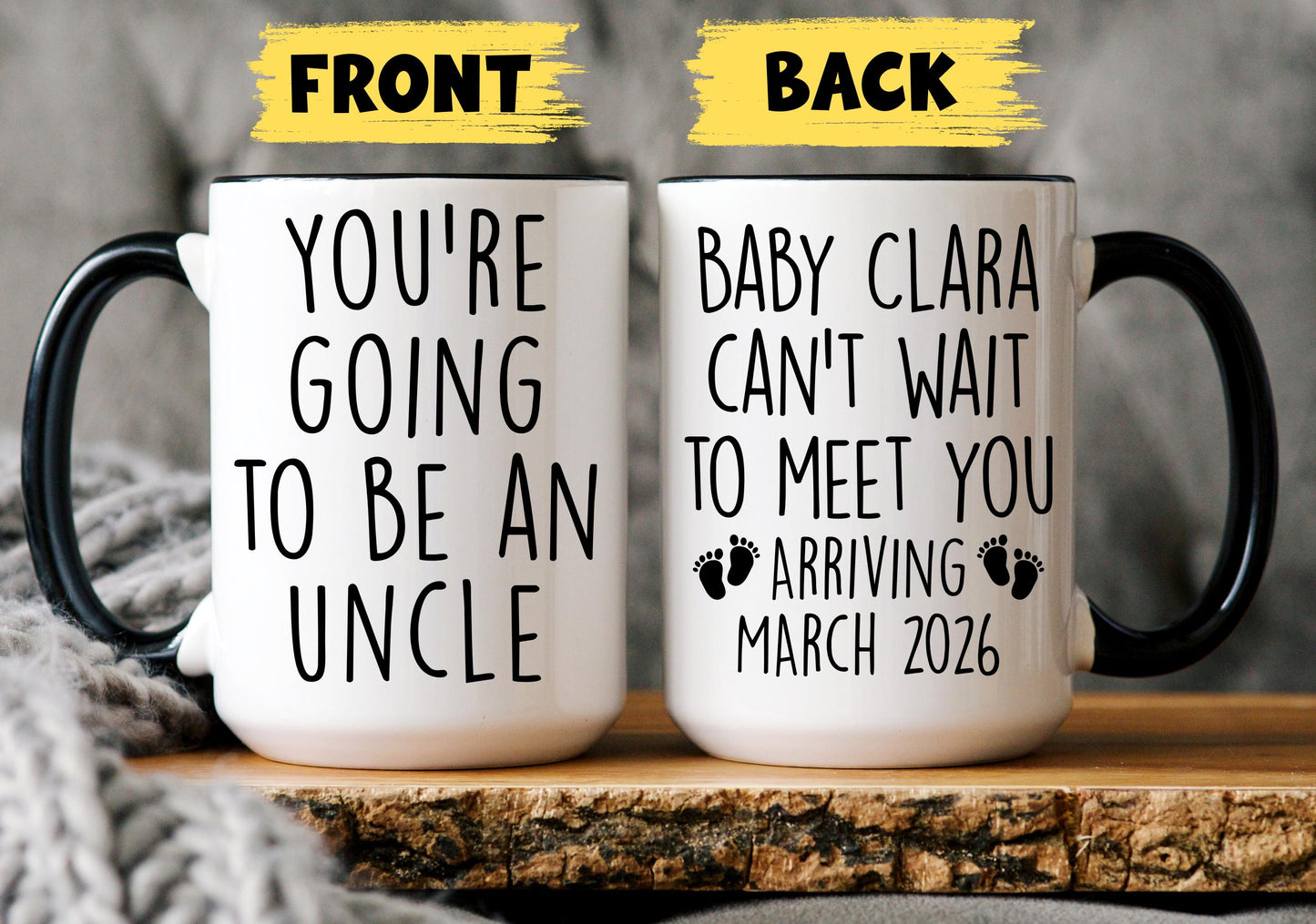Personalized Uncle Mug, Uncle Aunt Gift, First Time Uncle Pregnancy Reveal, Uncle to Be Mug, Custom Uncle Announcement, Promoted to Uncle