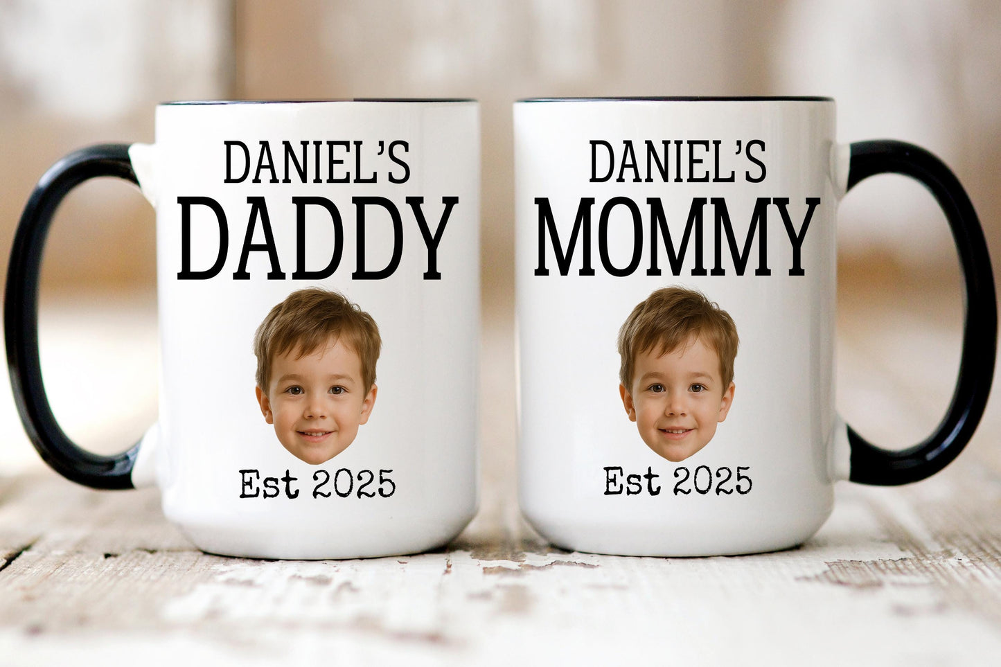 Personalized Daddy Mommy Mug, Custom Daddy Mommy Gift, First Time Dad Mom Present, Dad to be Gift, Mom To be Gift, Pregnancy Photo Mug