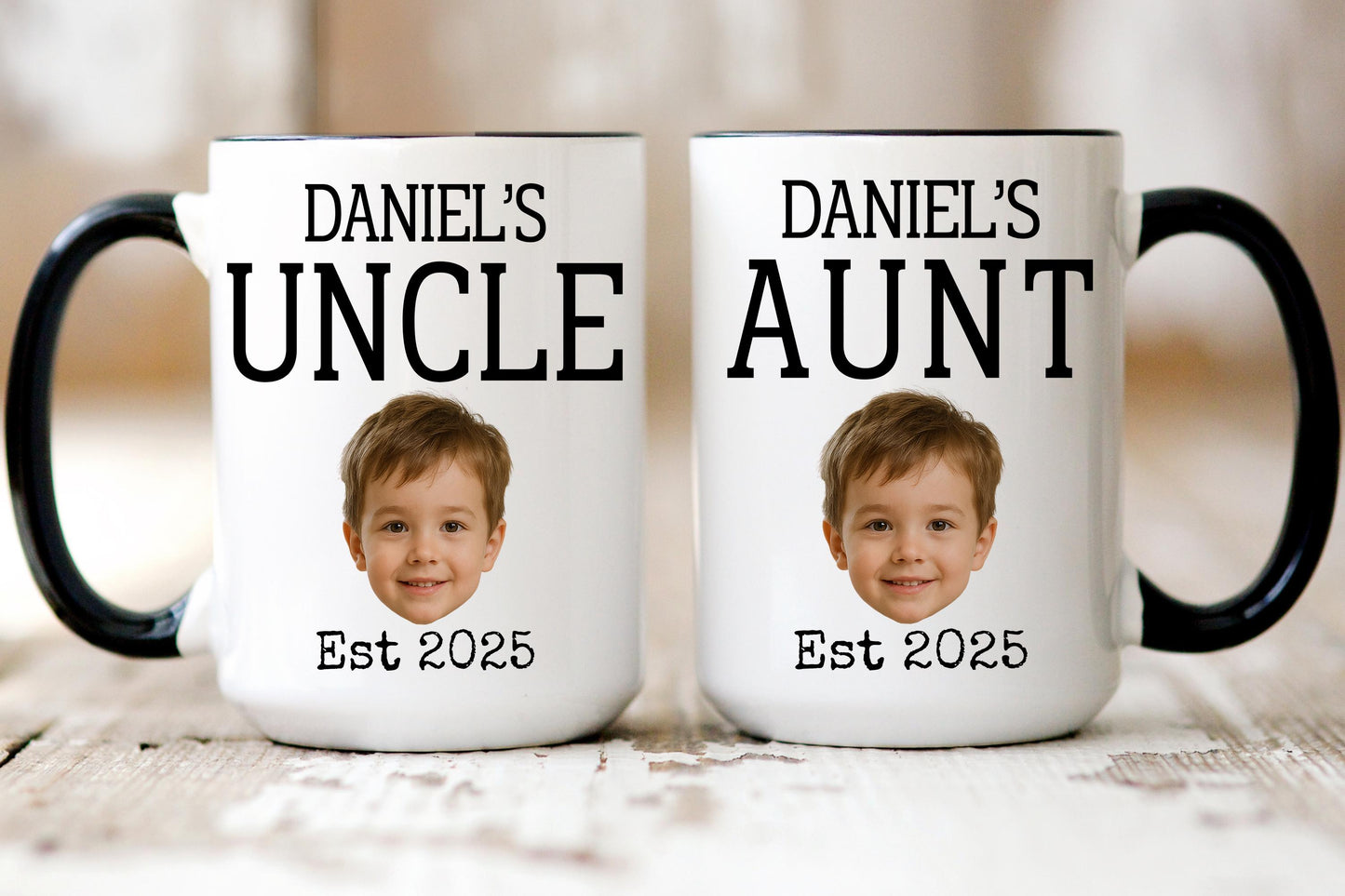 Personalized Aunt Uncle Mug, Custom Aunt Uncle Gift, Niece Nephew Gift for Uncle Aunt, Photo mug Uncle Aunt, Christmas Gift for Uncle Aunt