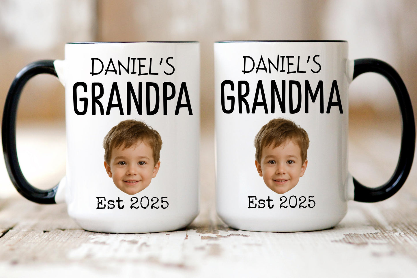 Personalized Grandma Grandpa Mug, Custom Grandma Grandpa Gift, Grandma Grandpa Gift from Grandkids, Grandkid Photo mug for Grandparents