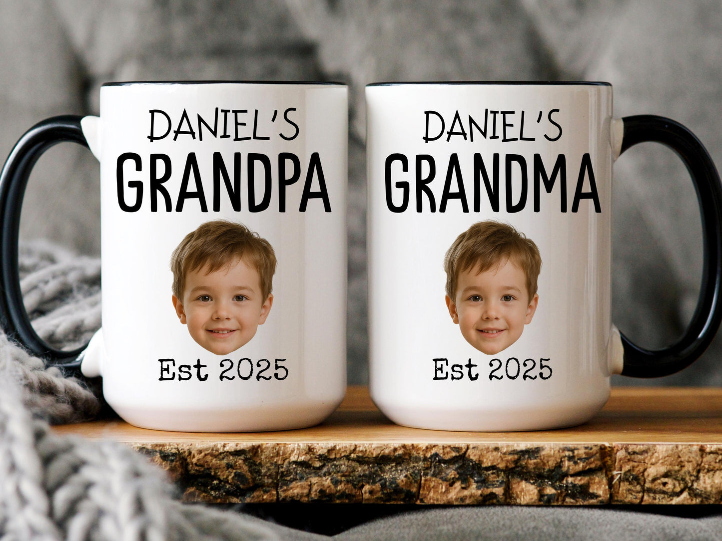 Personalized Grandma Grandpa Mug, Custom Grandma Grandpa Gift, Grandma Grandpa Gift from Grandkids, Grandkid Photo mug for Grandparents