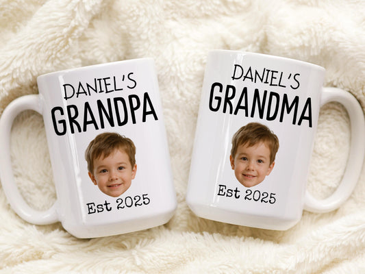 Personalized Grandma Grandpa Mug, Custom Grandma Grandpa Gift, Grandma Grandpa Gift from Grandkids, Grandkid Photo mug for Grandparents