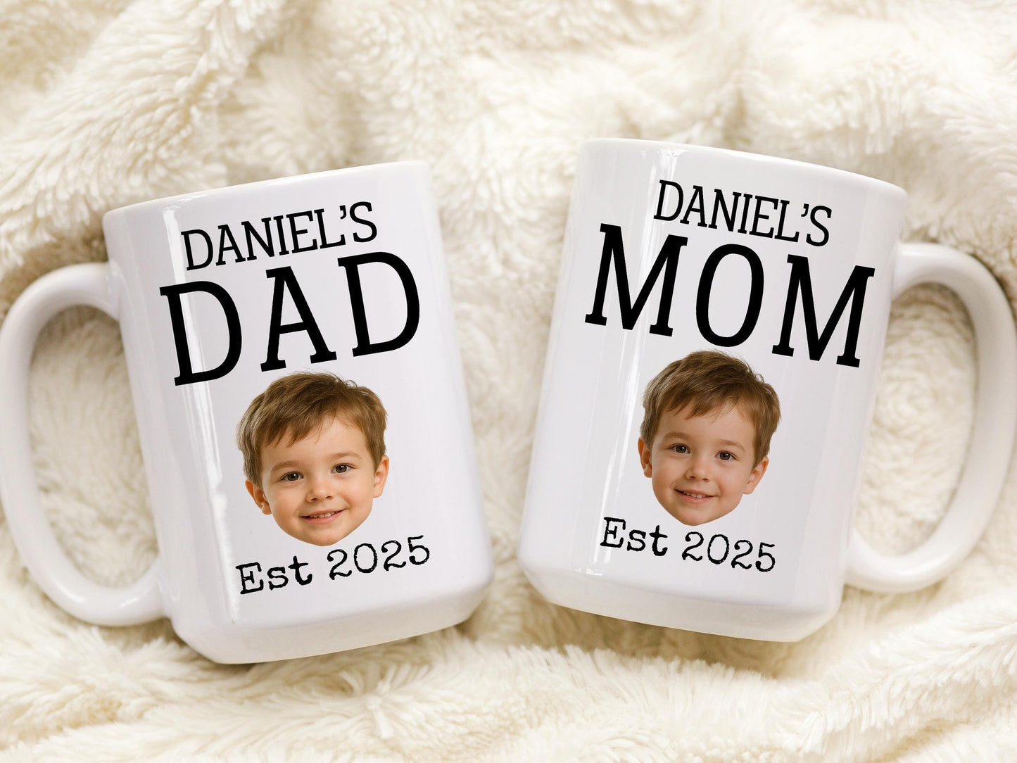Personalized Baby Face Mug, Custom Photo Dad Mom Mug, Kids Photo Mothers Day Mug, Personalized Photo Mug For Dad, Father's day Christmas