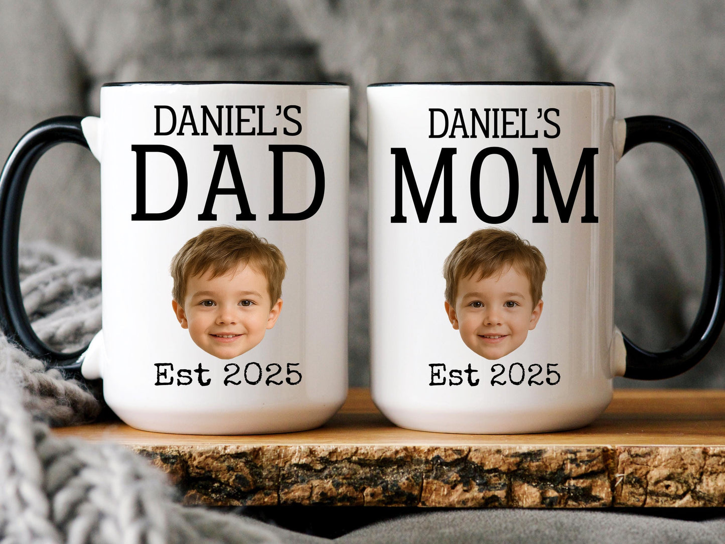 Personalized Baby Face Mug, Custom Photo Dad Mom Mug, Kids Photo Mothers Day Mug, Personalized Photo Mug For Dad, Father's day Christmas