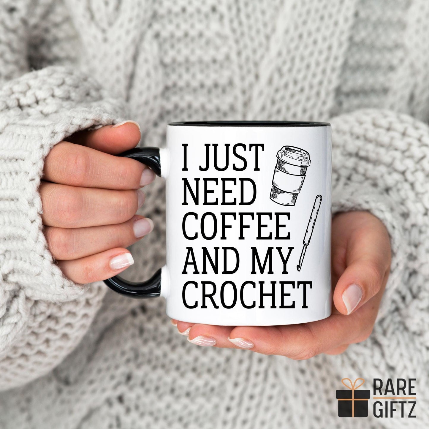 Crocheting Coffee Mug, Sarcastic Crochet, Funny Crochet Coffee Mug, Crocheter Gift, Crochet Gift for Mom And Grandma, Gift for Crochet Lover