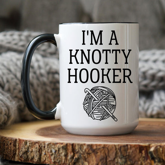 Humorous Crochet Mug, Funny Crochet Mug, Gift for Crocheter, Crochet Birthday Gift, Crochet Gift for Mom, Crocheting Mug, Knitting Present