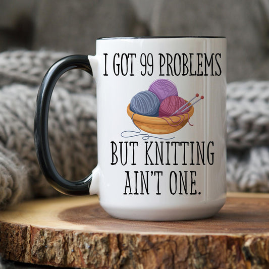 Funny Knitting Lover, Funny Knitter Mug, Knitting Gift, Yarn Lover Coffee Cup, Gift for Knitter, Knit Mom Gift, Knitting Lover Present