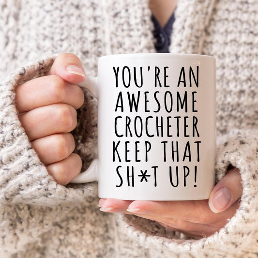 Awesome Crocheter Mug, Crochet Lover Cup, Funny Crochet Mug, Gift for Crocheter, Crochet Gift for Mom, Crochet Lover Mug, Crocheting Present