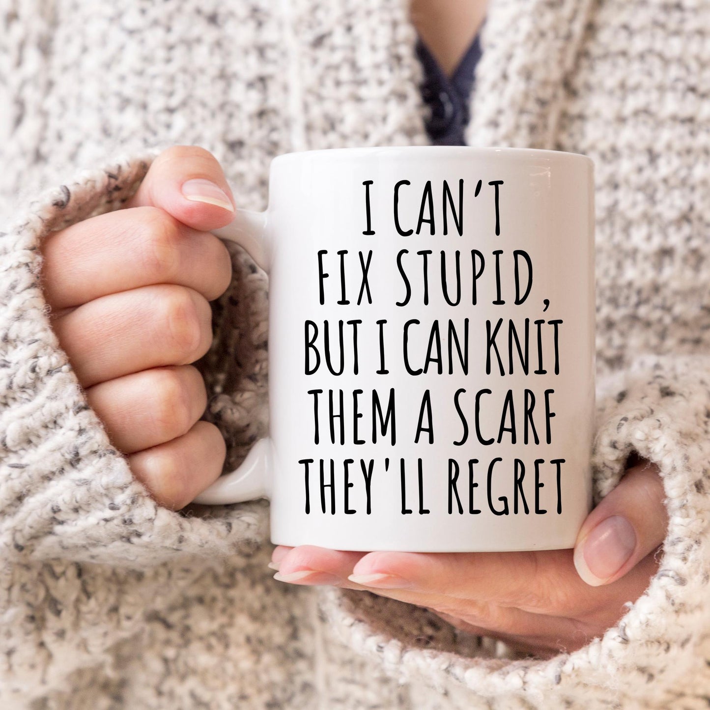 Funny Knit Gift, Knitting mug for Mom Grandma, Knitting Lover Cup, Knitting Gift for Her, Gift for Knitter, Funny Knitting Christmas Present