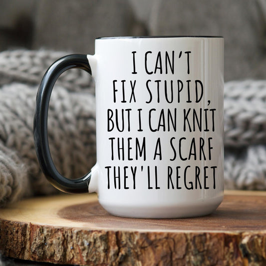 Funny Knit Gift, Knitting mug for Mom Grandma, Knitting Lover Cup, Knitting Gift for Her, Gift for Knitter, Funny Knitting Christmas Present