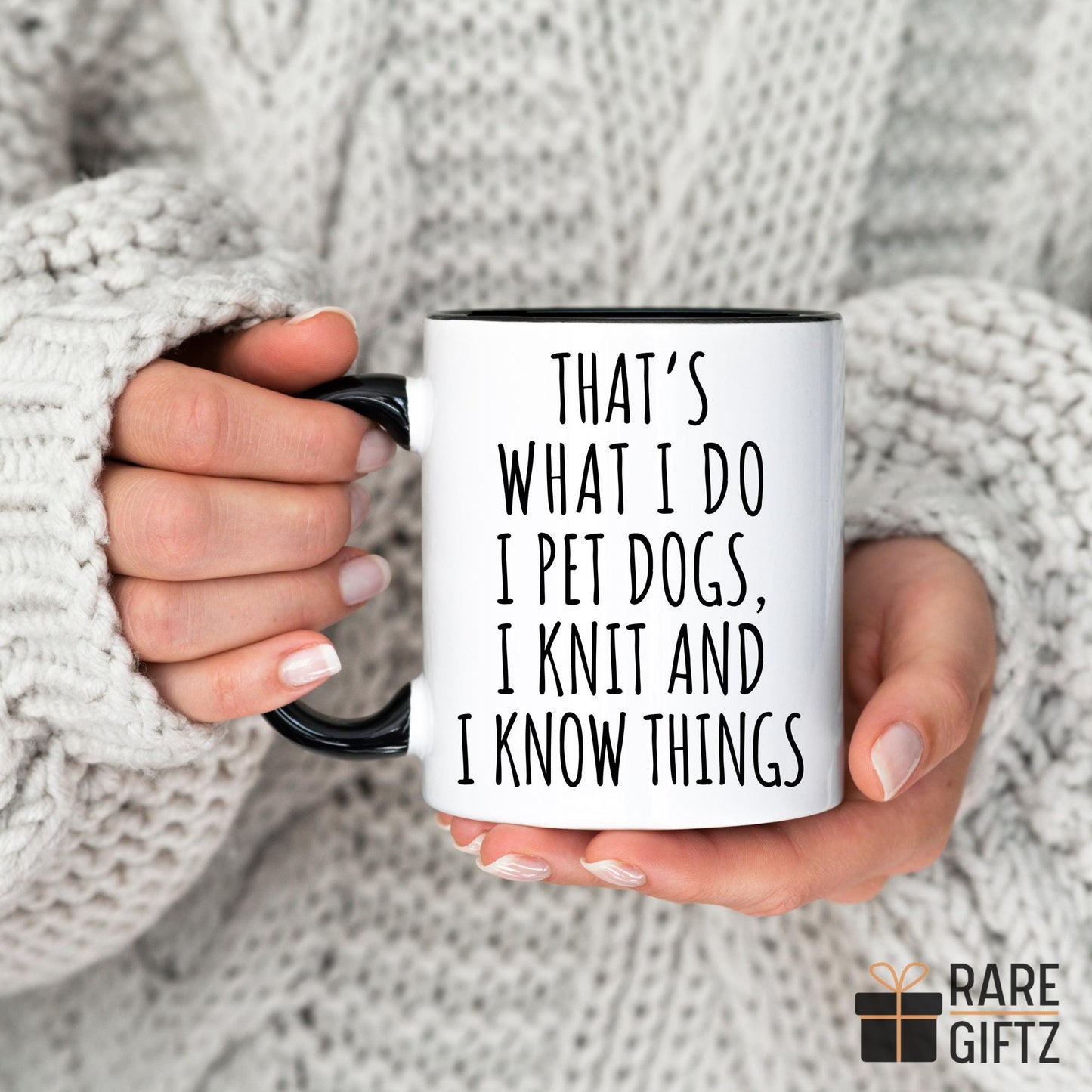 Knitting Dog Lover Gift, Funny Knitting Mug, Knitter Dog Gift Mom Grandma, Knit Lover Coffee Cup, Gift for Knitter, Knitting Coffee Mug
