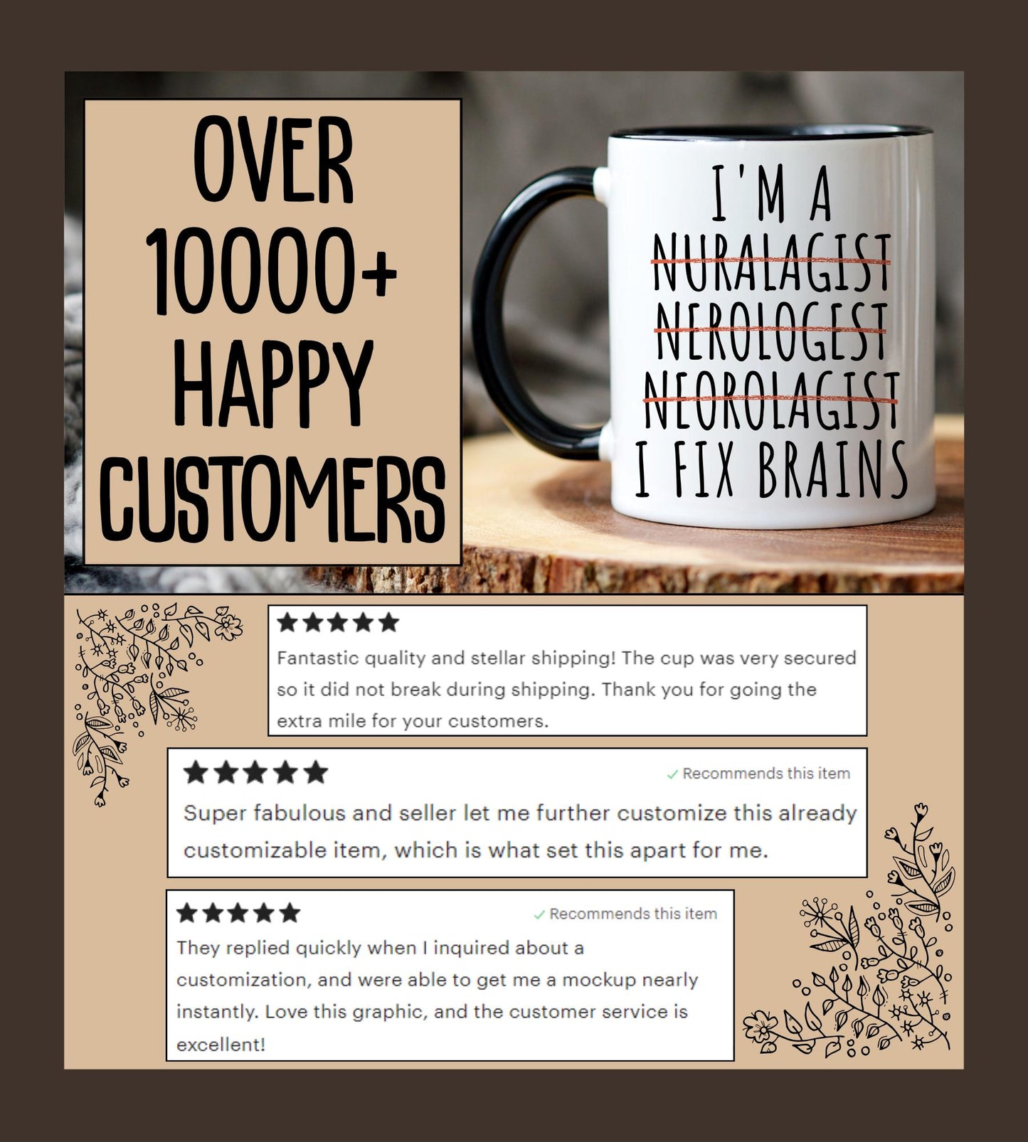 Personalized Neurologist Mug, Funny Neurologist Gift, Neurology Mug, Gift for Neurologist, Future Neurologist Present, Neurologist Christmas
