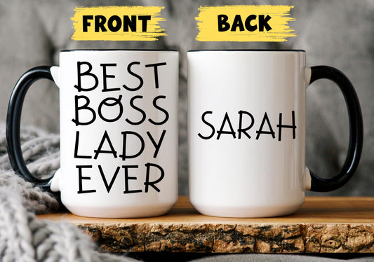 Personalized Funny Boss Lady Mug, Lady Boss Gift For Women, Boss Day Gift, Gift For Boss, Custom Boss Present, Boss Birthday Christmas Gift