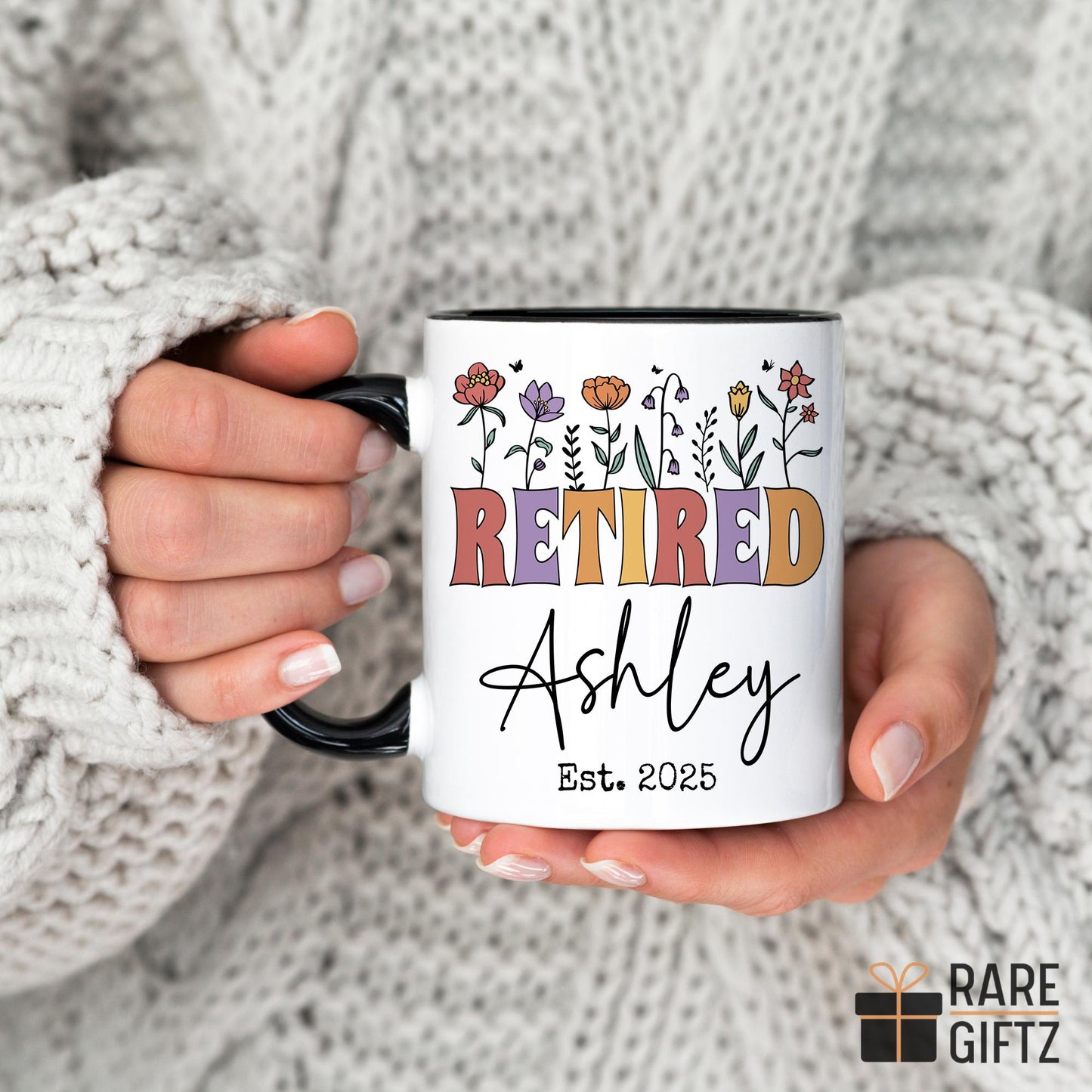 Custom Retired Mug, Personalized Retirement gift, Retired Nurse Present, Retirement Party Mug, Gift for Retired Women, Boss Manager Coworker