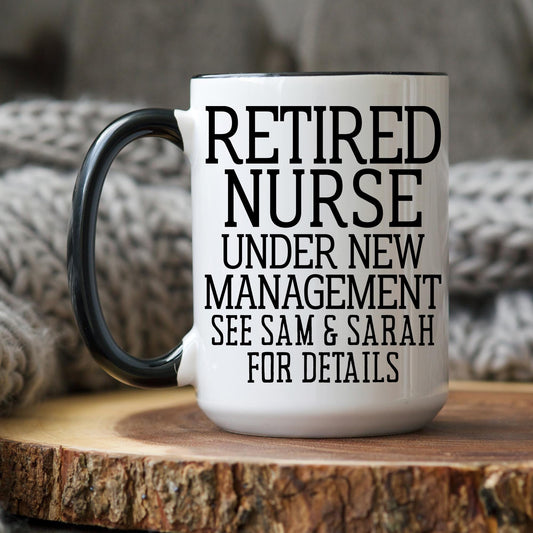 Personalized Nurse mug, Gift from Grandkids, Custom Nurse Grandma Retired, Nurse Retirement Gift from Grand daughter, Retiring Nurse