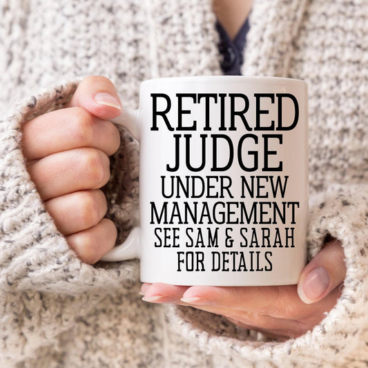 Personalized Judge Mug, Custom Retired Judge Gift from Grandkids, Judge Retirement Gift from Granddaughter, Funny Retiring Present Judge Cup