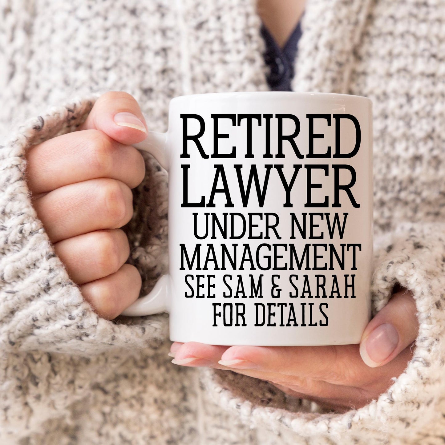 Personalized Lawyer Mug, Custom Retired Lawyer Gift from Grandkids, Lawyer Retirement Gift from Granddaughter, Funny Retiring Present Lawyer