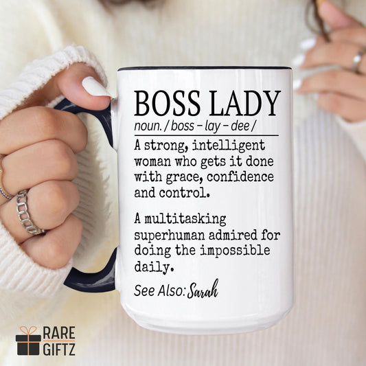 Personalized Boss Lady Definition Mug, Boss Lady Mug, Boss Mug For Women, Boss Day Gift For Women, Gifts For Boss Female, Custom Boss Gift