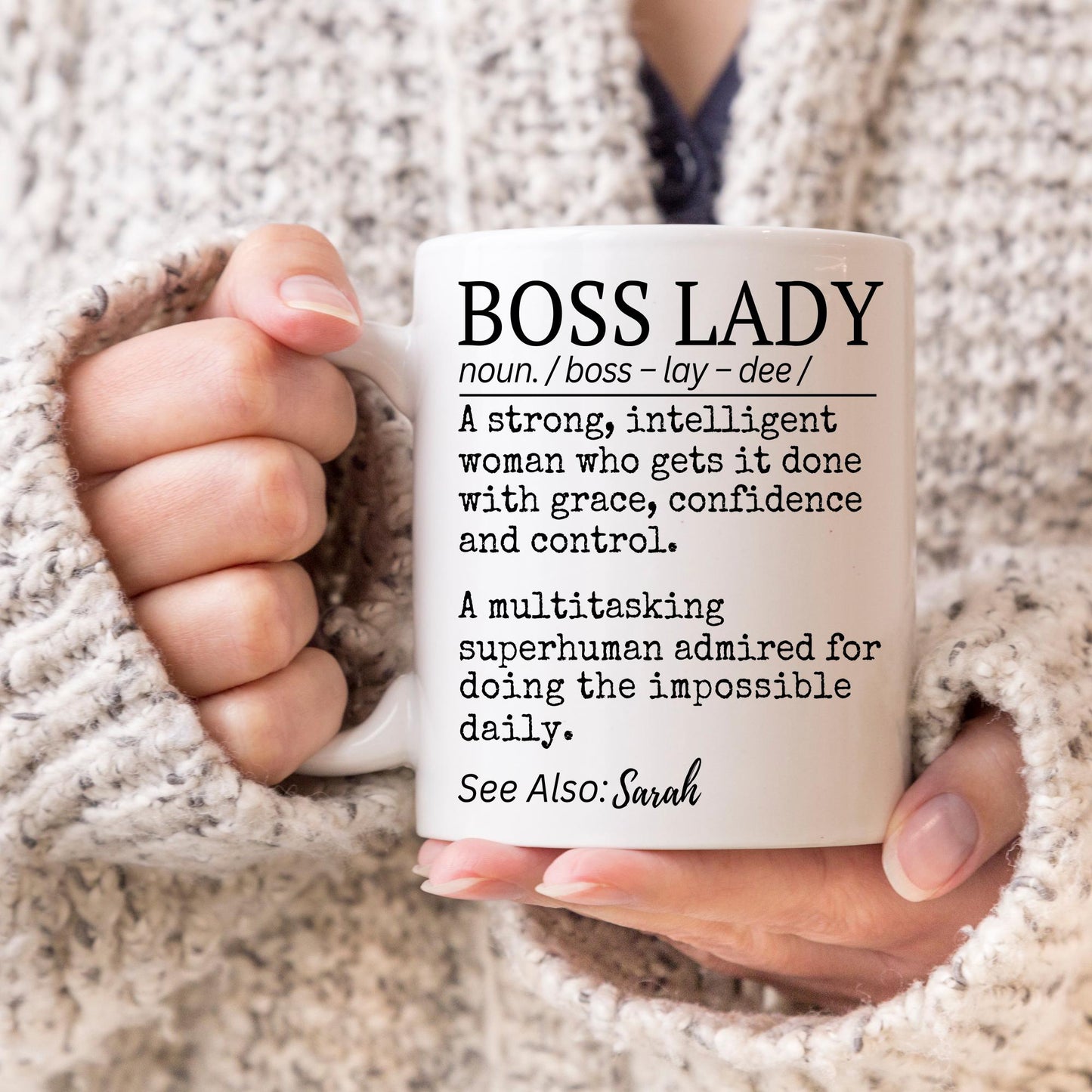 Personalized Boss Lady Definition Mug, Boss Lady Mug, Boss Mug For Women, Boss Day Gift For Women, Gifts For Boss Female, Custom Boss Gift