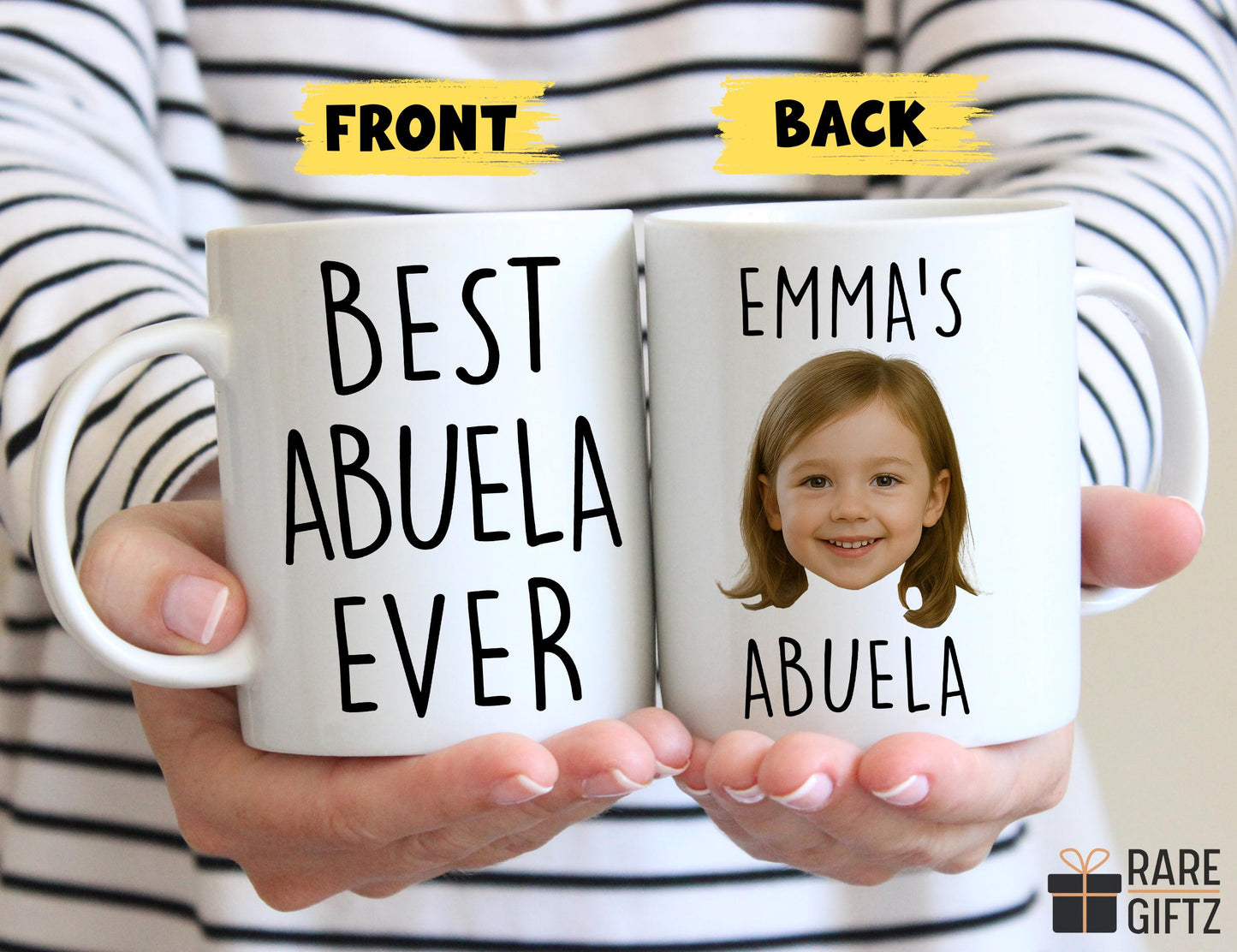 Personalized Grandma mug, Custom Memaw Mug, Best Abuela Present, Christmas Gift for Granny, New Mimi Gift, Grammy Cup Grandkids Baby Picture