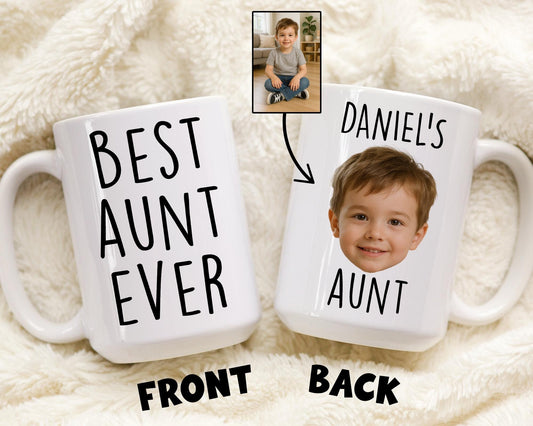 Personalized Aunt mug, Auntie Gift With Picture, Photo Mug For Aunty, Auntie Mug, Custom Aunt Present, Mug From Niece Nephew, Sister Bestie
