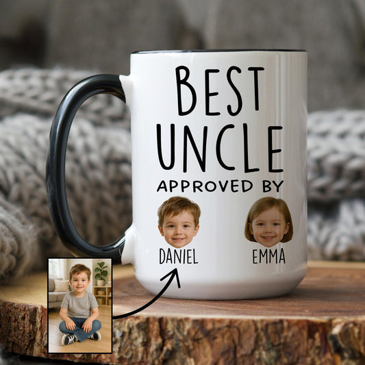 Custom Uncle Photo Mug, Best Uncle Ever Gift, Personalized Nephew Niece Uncle, Uncle Coffee Cup, Uncle To be Gift, Christmas Uncle Present