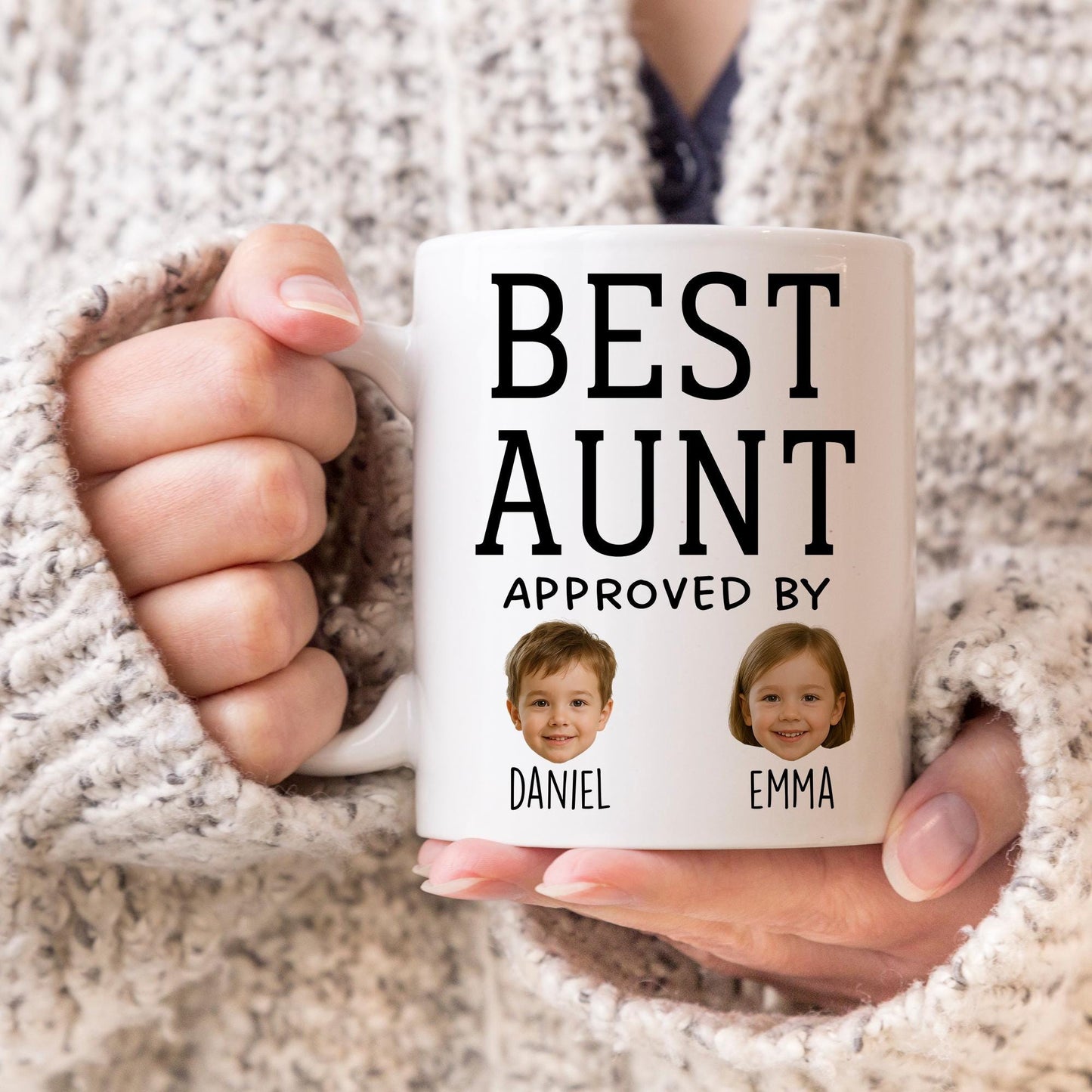 Personalized Aunt Mug with Picture, Custom Aunt Gift, Best Auntie Mug With Photo, Present From Niece Nephew, Christmas Present For Aunt