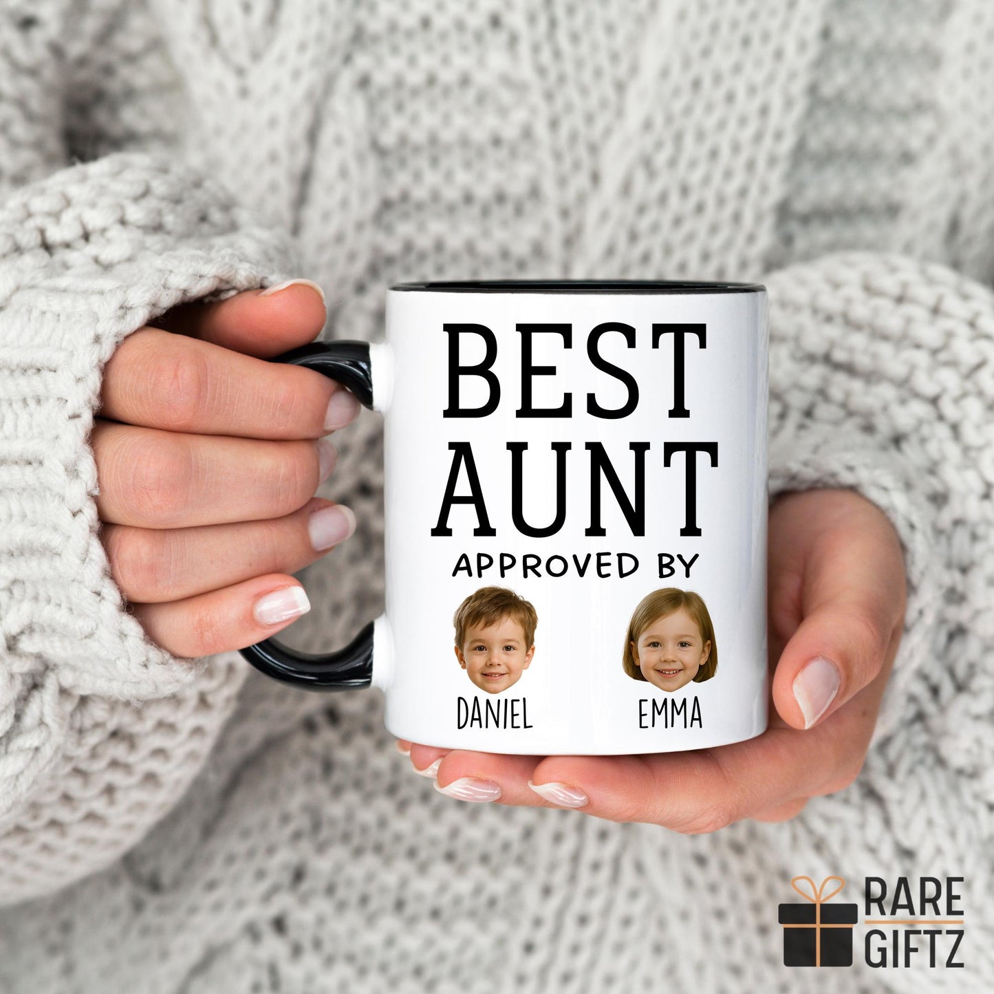Personalized Aunt Mug with Picture, Custom Aunt Gift, Best Auntie Mug With Photo, Present From Niece Nephew, Christmas Present For Aunt