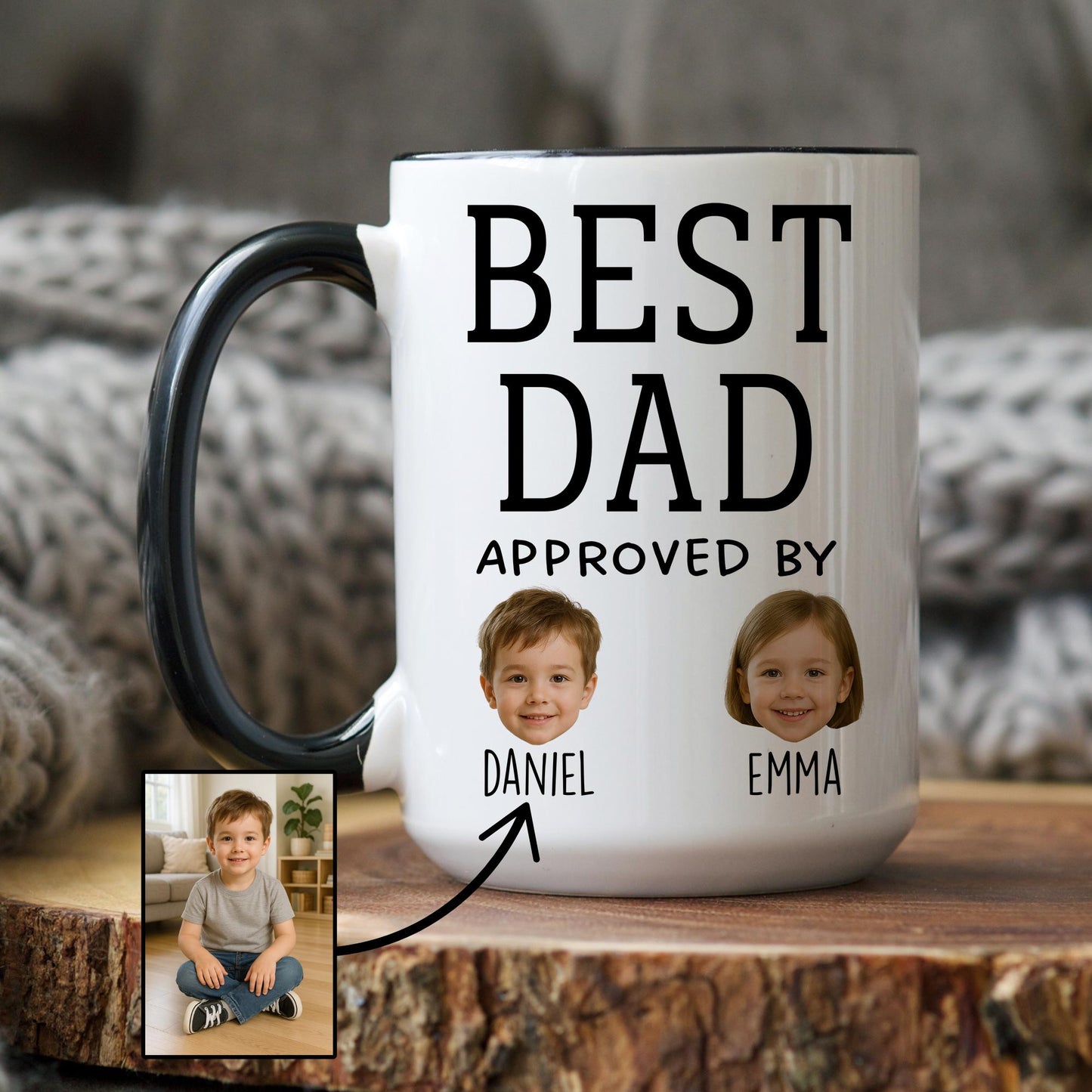 Personalized Dad mug with Picture, Custom Dad Gift, Best Dad Mug With Photo, Present From Daughter, Dad Christmas Present, Father's Day Gift