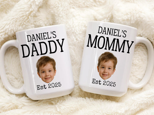 Personalized Daddy Mommy Mug, Custom Daddy Mommy Gift, First Time Dad Mom Present, Dad to be Gift, Mom To be Gift, Pregnancy Photo Mug