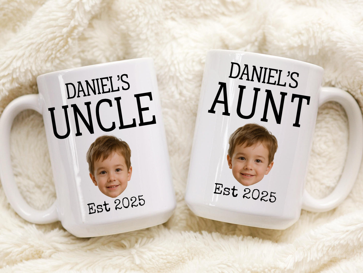 Personalized Aunt Uncle Mug, Custom Aunt Uncle Gift, Niece Nephew Gift for Uncle Aunt, Photo mug Uncle Aunt, Christmas Gift for Uncle Aunt