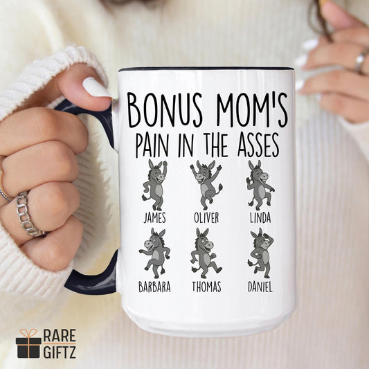 Personalized Bonus Mom Mug, Bonus Mom Gift, Step Mom Gift, Stepmother Mug, Custom Stepmom Mug, Funny Step Mom Present, Best Bonus Mom Mug