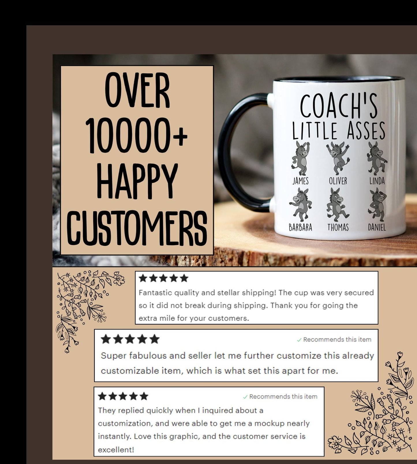 Personalized Coach Gift, Funny Coach Mug from Team, Team's Gift for Coach, Custom Coach Mug, Best Coach Present, Coach Thank you Gift