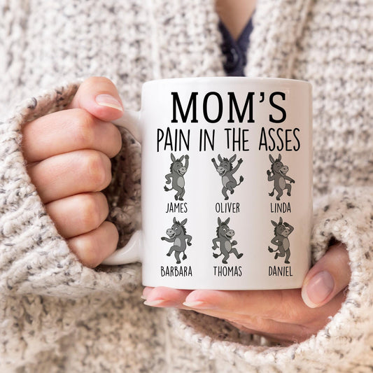 Custom Mom with Kids Name Mug, Gift from Kids, Personalized Mother's day Gift Kids, Mom Birthday Present, Mom Christmas Gift