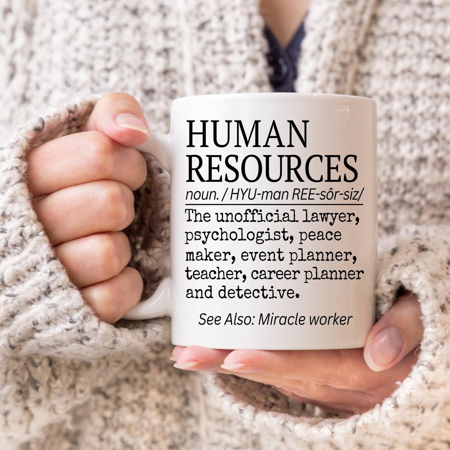 Personalized Hr mug, Human Resources Gift, Custom HR Present, HR Appreciation Gift, Gift For Hr, Christmas Hr Mug, Office HR Definition