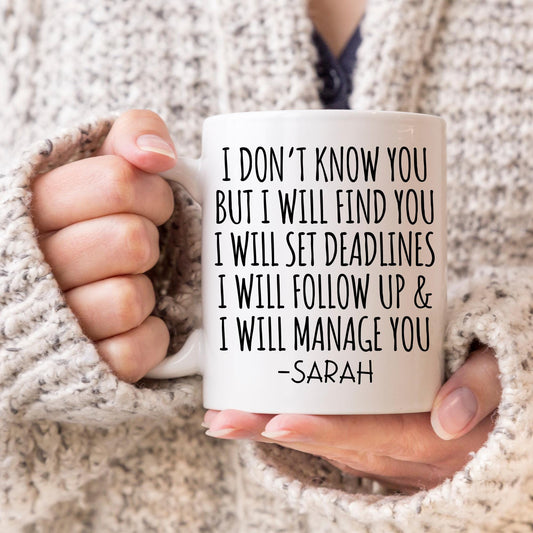 Personalized Manager Present, Custom Manager Mug, Manager Christmas, Gift from Coworker, Manager Secret Santa, Custom Manager Appreciation