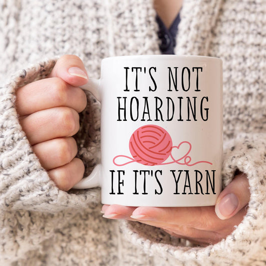 Funny Knitting Crochet Mug, Gift for Mom Grandma Sister, Knitter and Crocheter Coffee Cup, Yarn Lover Gift, Crochet Yarn Lover Present