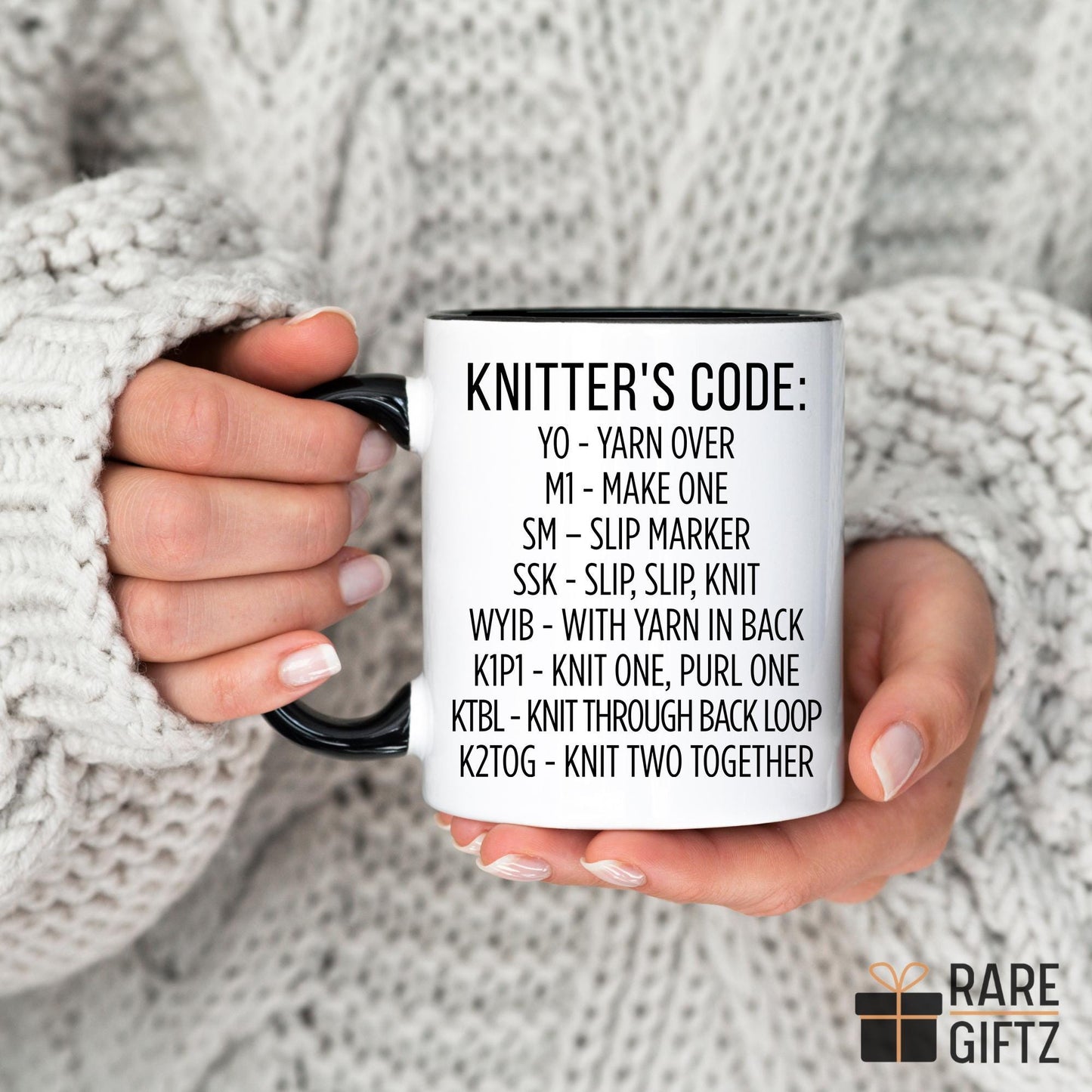 Knitting Mug, Knitter's Code, Gift for Knitter, Funny Knitting Gift, Knitting Gift, Yarn Lover Gift, Gift for knit mom, Knitting Present