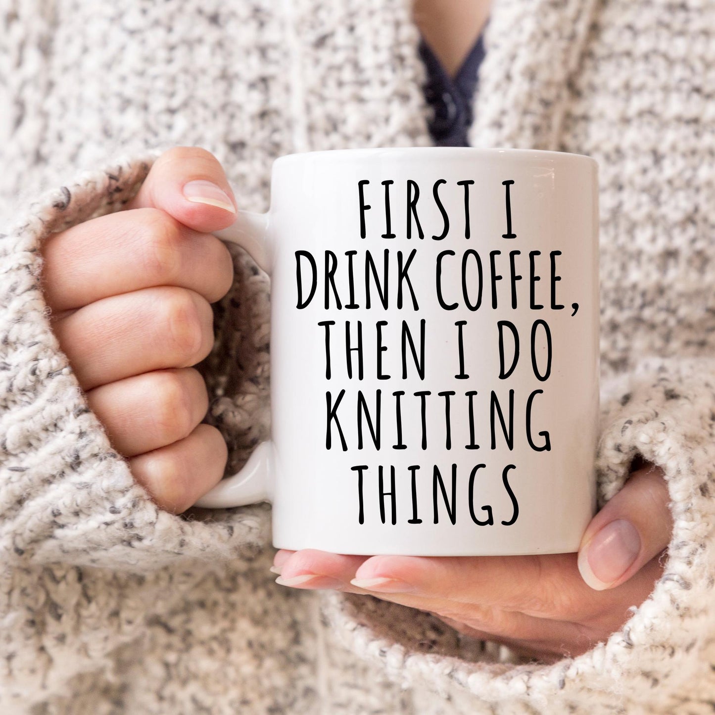 Knitting Lover Gift, Funny Knitting Coffee Mug, Knitting Gift for Sister, Knitting Mom Grandma, Gift for Knitter, Knitting Lover Present