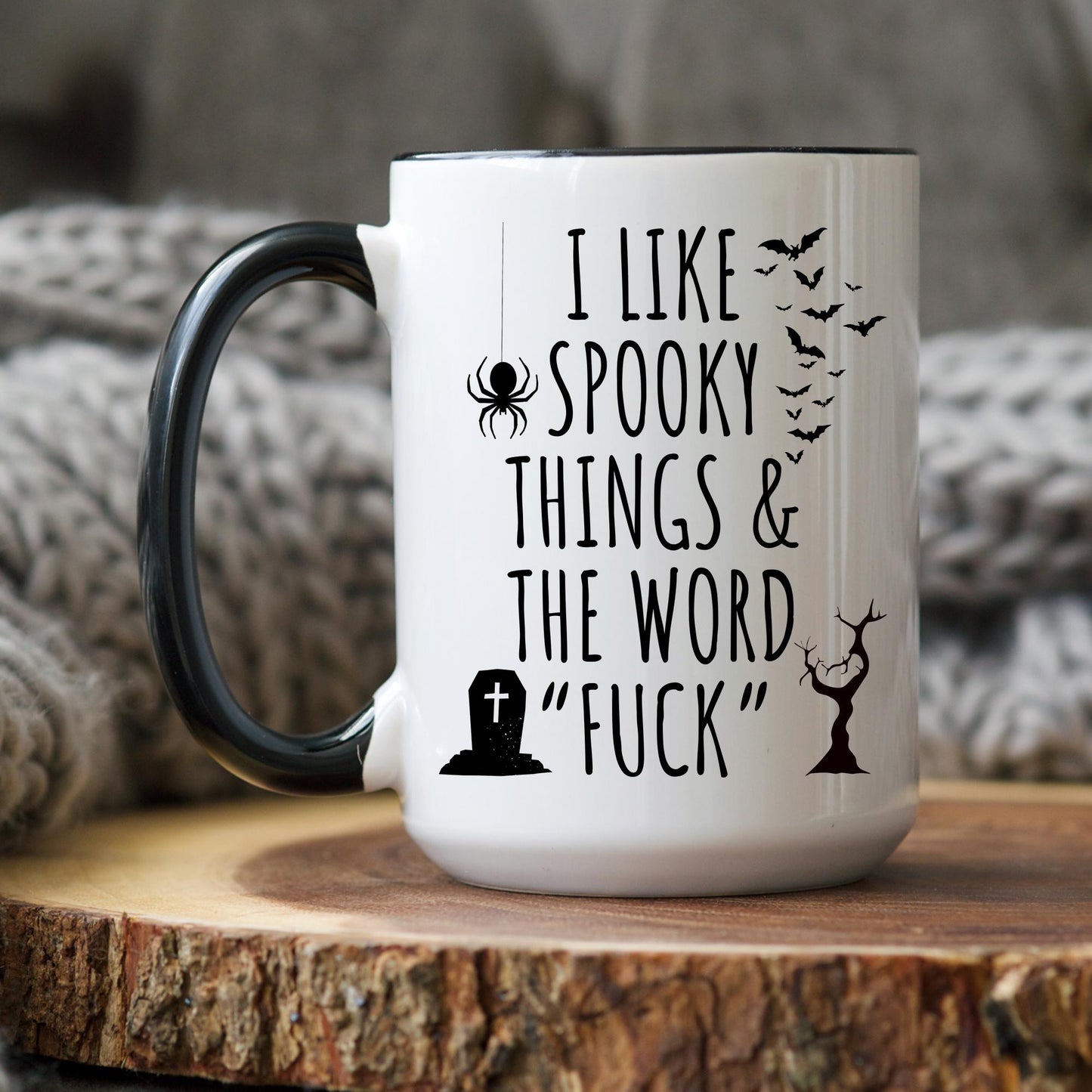 Personalized Halloween mug, Funny Spooky things mug, best friend gift, extrovert gift, Festive Halloween Present, Ghosts Skeleton Lovers