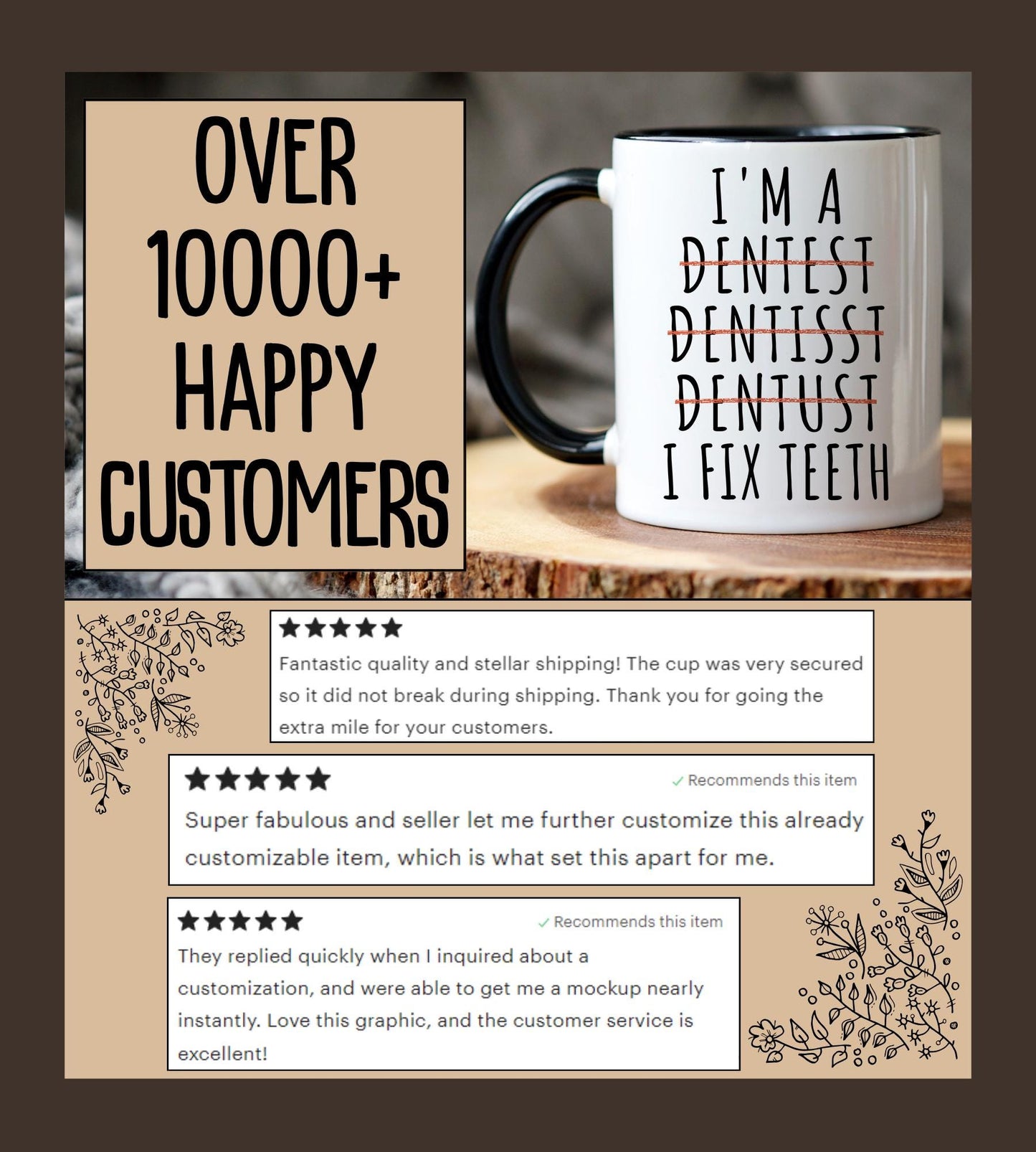 Personalized Dentist Mug, Funny Dentist Gift, Teeth Doctor Present, Custom Dentist To be, Dentist Appreciation Birthday, Dental Student Gift