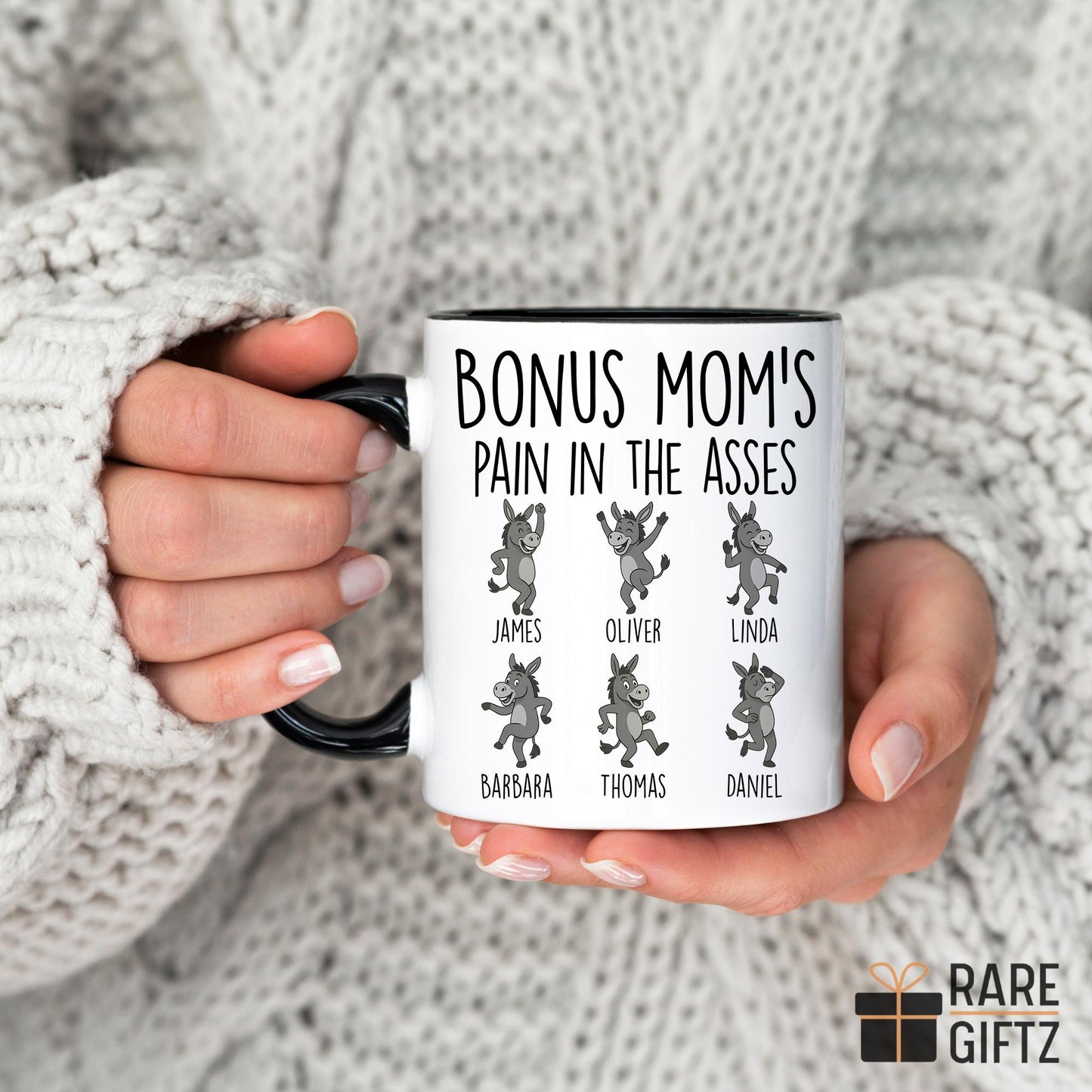 Personalized Bonus Mom Mug, Bonus Mom Gift, Step Mom Gift, Stepmother Mug, Custom Stepmom Mug, Funny Step Mom Present, Best Bonus Mom Mug