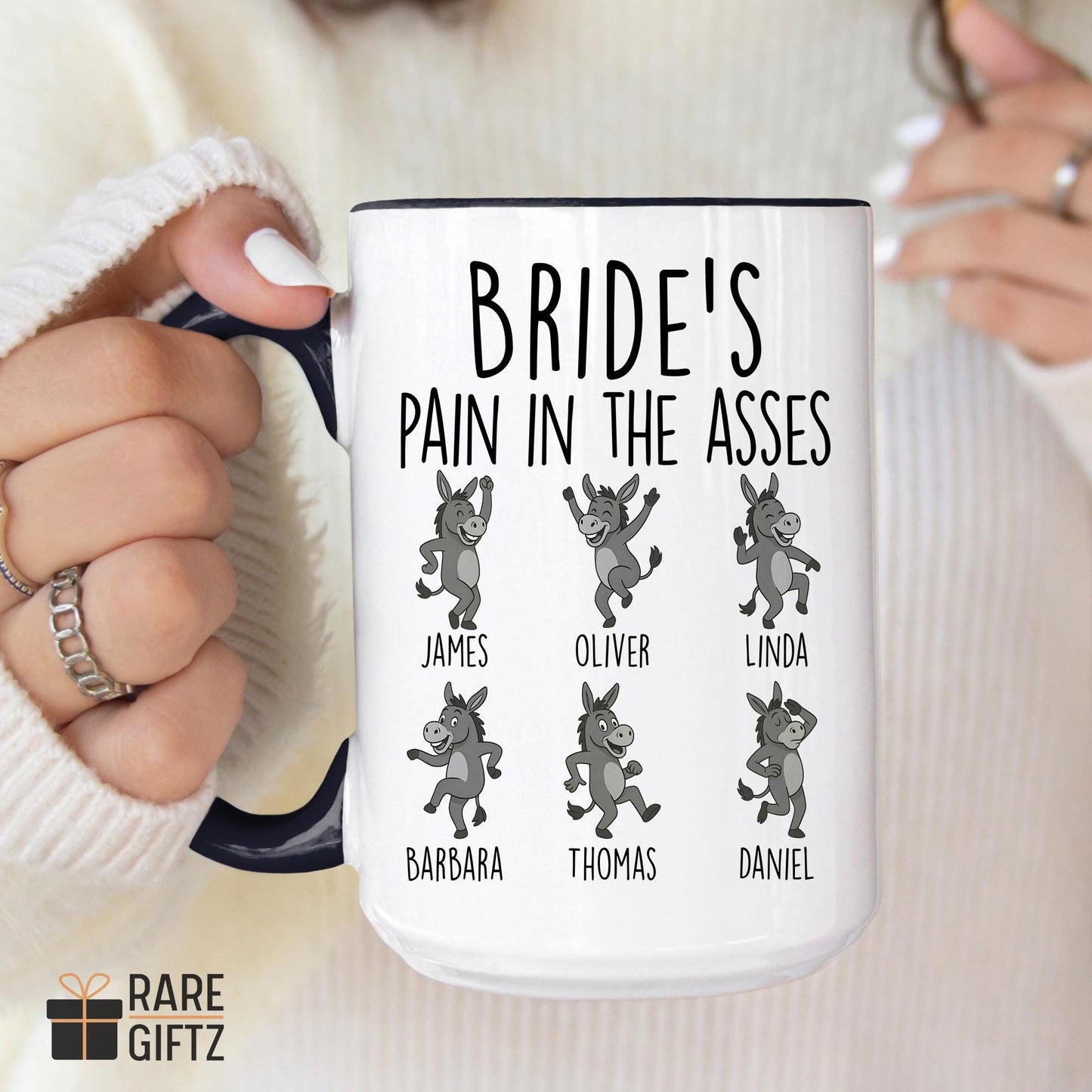 Custom Bride Mug, Personalized Bride Gift, Bride Present from Bridesmaids, Bride Present, Bridesmaids Gift For Bridal Shower, Bride Mug
