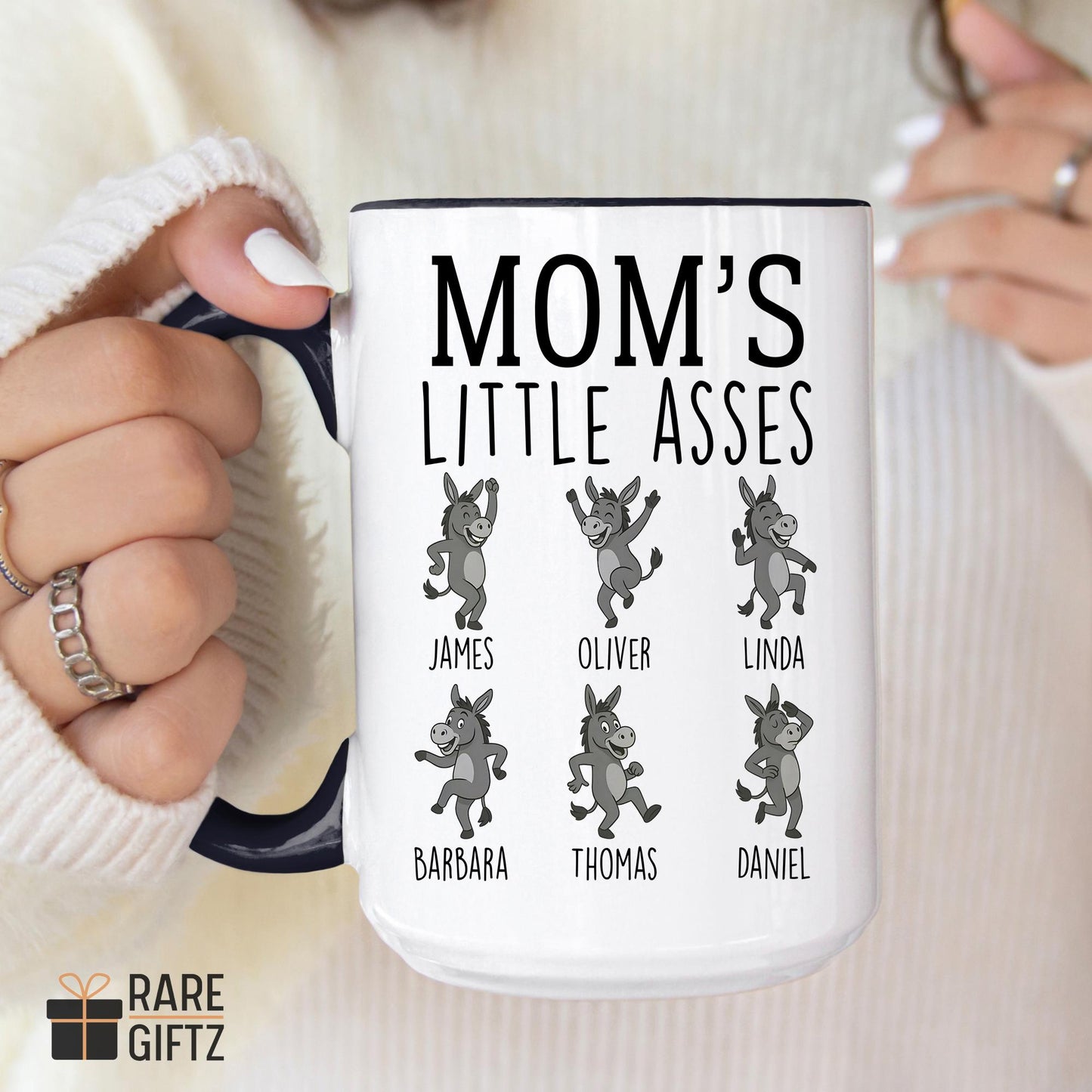 Funny Mom Gift, Personalized Mom Mug with Kids name, Gift from Kids, Custom Mom Present from Daughter, Funny Mother's day Gift Kids