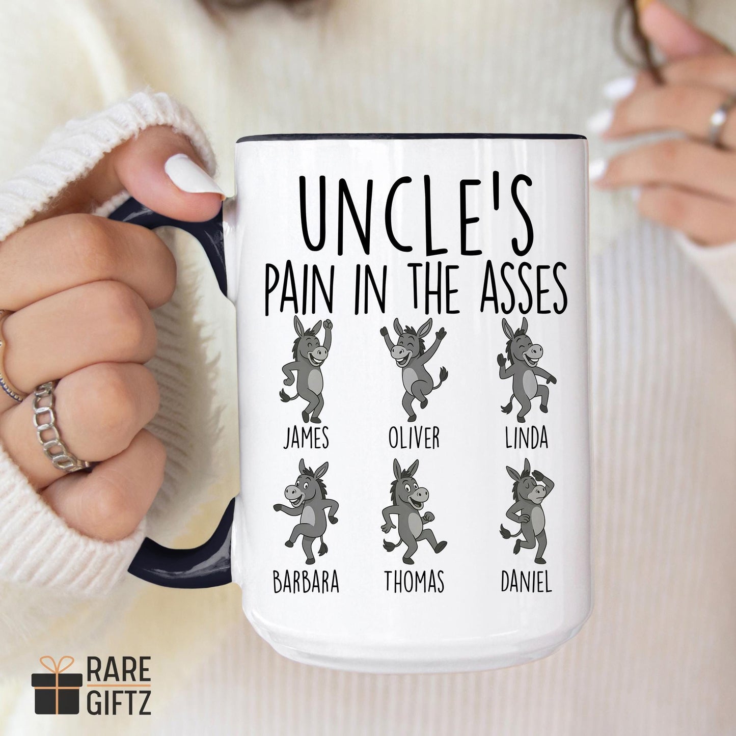 Funny Uncle Mug, Uncle Gift, Niece Nephew Names Gift, Uncle Christmas Gift, Birthday Gift For Uncle, Custom Uncle Gift, Uncle Coffee Mug