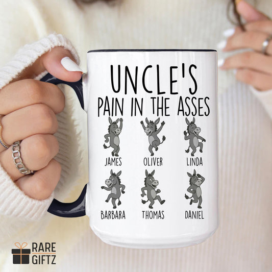 Funny Uncle Mug, Uncle Gift, Niece Nephew Names Gift, Uncle Christmas Gift, Birthday Gift For Uncle, Custom Uncle Gift, Uncle Coffee Mug
