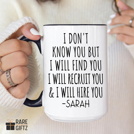 Personalized Recruiter Gift, Recruiter Coffee Mug, Recruiter Office Gift, Recruiter Birthday Gift, Best Recruiter Gift, Recruiter Christmas