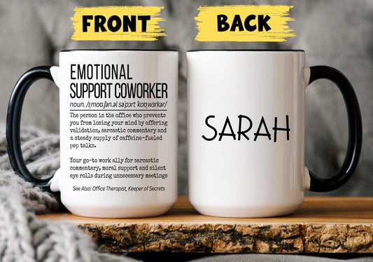 Coworker Bestie Mug, Personalized Coworker Friend Mug, Coworker Birthday Gift, Coworker Friend Mug, work friend mug, Office bestie present