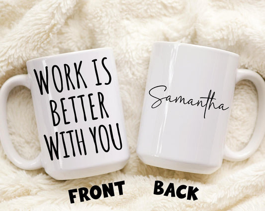 Personalized Work Friend Gift, Coworker Coffee Mug, Colleague Gift, Coworker Birthday Present, Anniversary Coworker Gift, Secret Santa Gift